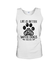 LIFE IS BETTER WITH DOGS AROUND Unisex Tank thumbnail