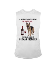 A WOMAN NEEDS WINE AND A GERMAN SHEPHERD Sleeveless Tee thumbnail