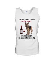 A WOMAN NEEDS WINE AND A GERMAN SHEPHERD Unisex Tank thumbnail