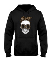 SKULL LEOPARD SUNFLOWER FLORAL FLOWER Hooded Sweatshirt thumbnail