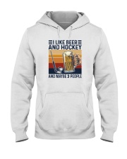 I LIKE BEER AND HOCKEY Hooded Sweatshirt tile