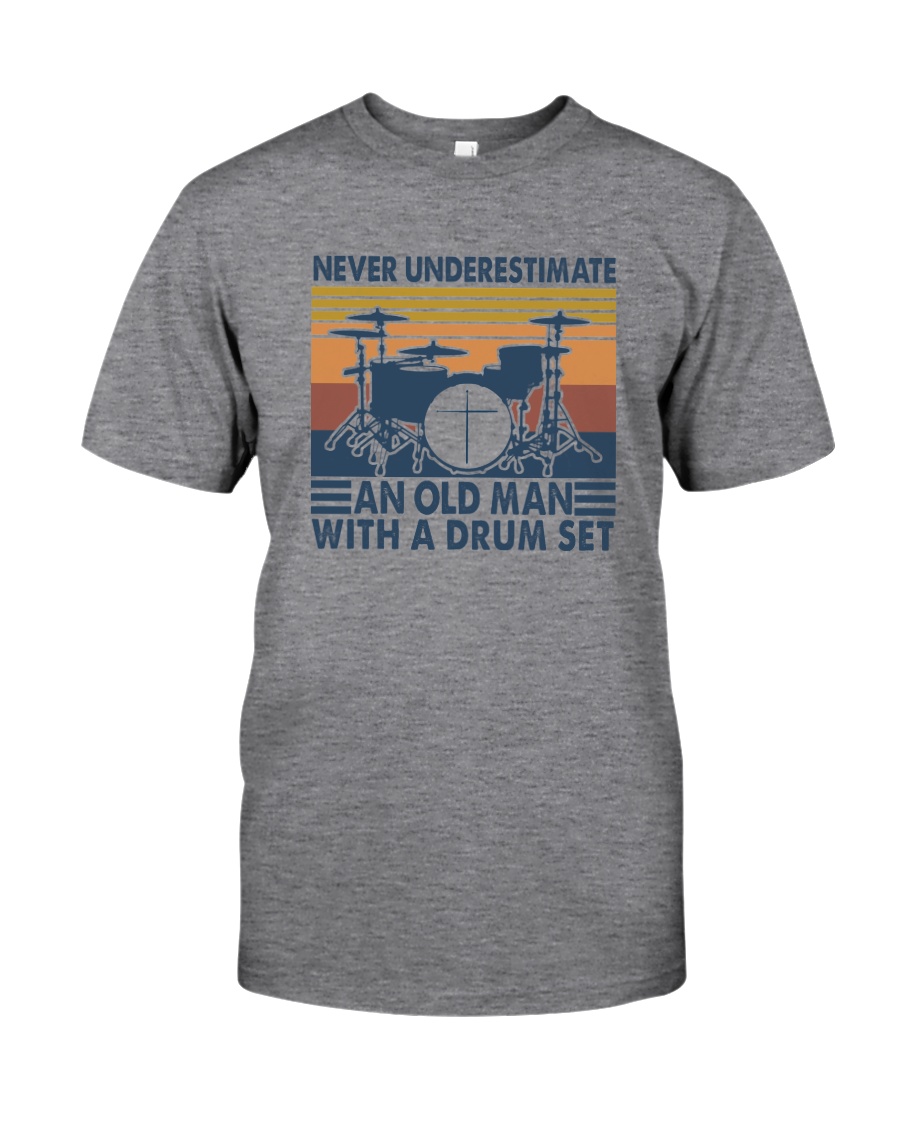 AN OLD MAN WITH A DRUM SET Classic T-Shirt