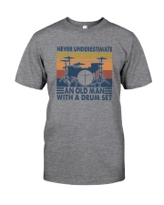 AN OLD MAN WITH A DRUM SET Classic T-Shirt front