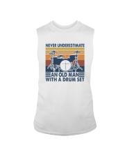 AN OLD MAN WITH A DRUM SET Sleeveless Tee thumbnail