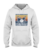 AN OLD MAN WITH A DRUM SET Hooded Sweatshirt thumbnail