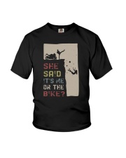 SHE SAID IT'S ME OR THE BIKE Youth T-Shirt tile