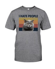 I HATE PEOPLE CAT Classic T-Shirt front