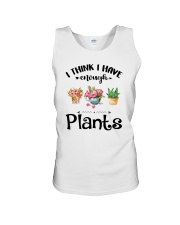 I THINK I HAVE ENOUGH PLANTS Unisex Tank tile