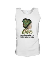 AND INTO THE GARDEN I GO Unisex Tank tile