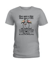 A GIRL LOVED FLAMINGOS AND TATTOOS Ladies T-Shirt thumbnail