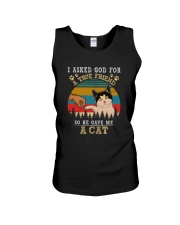 I ASKED GOD FOR A TRUE FRIEND HE SENT ME A CAT Unisex Tank thumbnail