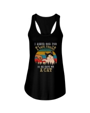 I ASKED GOD FOR A TRUE FRIEND HE SENT ME A CAT Ladies Flowy Tank thumbnail