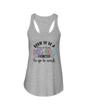 BORN TO BE A STAY AT HOME DOG MOM Ladies Flowy Tank thumbnail