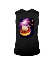 CAT MEME DONUT IN SPACE Sleeveless Tee thumbnail