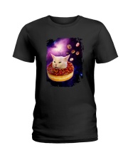 CAT MEME DONUT IN SPACE Ladies T-Shirt thumbnail