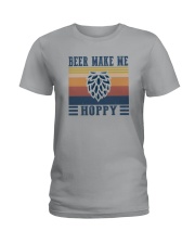 BEER MAKES ME HOPPY Ladies T-Shirt tile