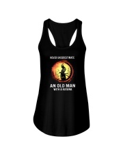 NEVER UNDERESTIMATE AN OLD MAN SAMURAI Ladies Flowy Tank tile