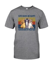 CATS MAKE ME HAPPY VINTAGE Classic T-Shirt front