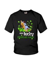 ONE LUCKY FRENCHIE MAMA Youth T-Shirt thumbnail