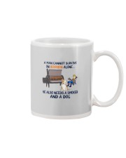 A MAN NEEDS BOURBON AND A SMOKER AND A DOG Mug thumbnail