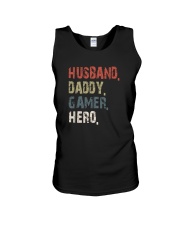 HUSBAND DADDY GAMER HERO Unisex Tank tile