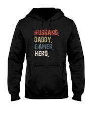 HUSBAND DADDY GAMER HERO Hooded Sweatshirt tile