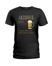 ALCOHOL NOUN BEER Ladies T-Shirt tile
