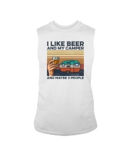 I LIKE BOURBON AND MY CAMPER Sleeveless Tee tile