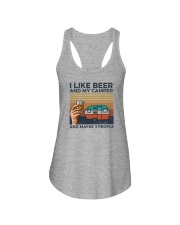 I LIKE BOURBON AND MY CAMPER Ladies Flowy Tank tile