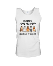 HORSES MAKE ME HAPPY Unisex Tank thumbnail