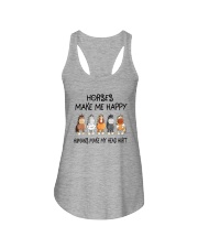 HORSES MAKE ME HAPPY Ladies Flowy Tank thumbnail