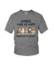 HORSES MAKE ME HAPPY Youth T-Shirt thumbnail