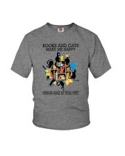 BOOKS AND CATS MAKE ME HAPPY Youth T-Shirt tile