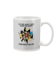 BOOKS AND CATS MAKE ME HAPPY Mug tile