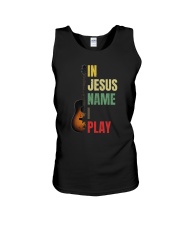 IN JESUS NAME I PLAY GUITAR Unisex Tank tile