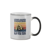 LONG RANGE SHOOTING IT'S LIKE GOLF BUT FOR MEN Color Changing Mug tile