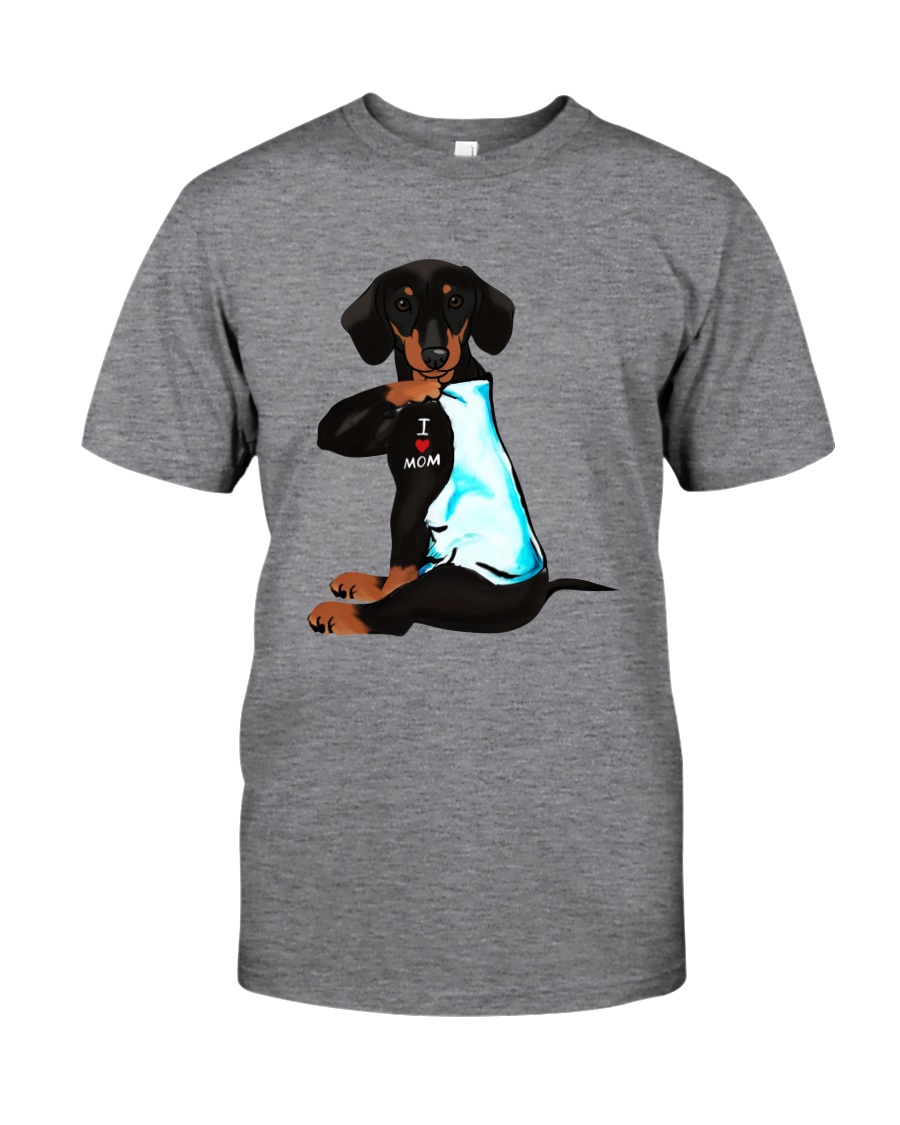 DACHSHUND I LOVE MOM Classic T-Shirt