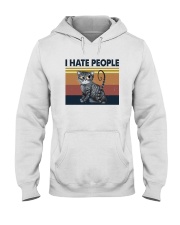 I HATE PEOPLE CAT Hooded Sweatshirt tile