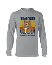 DRINK BEER HATE PEOPLE Long Sleeve Tee tile