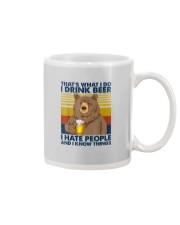 DRINK BEER HATE PEOPLE Mug tile