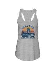 LAKE LIFE CUZ BEACHES BE SALTY Ladies Flowy Tank tile