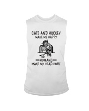 CATS AND HOCKEY MAKE ME HAPPY Sleeveless Tee thumbnail