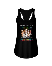 I WAS CRAZY BEFORE THE DOGS Ladies Flowy Tank thumbnail