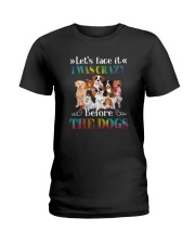 I WAS CRAZY BEFORE THE DOGS Ladies T-Shirt thumbnail