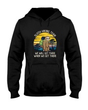 SLOTH HIKING TEAM VINTAGE FUNNY HIKING Hooded Sweatshirt thumbnail