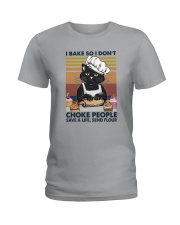 I BAKE SO I DON'T CHOKE PEOPLE VINTAGE Ladies T-Shirt tile