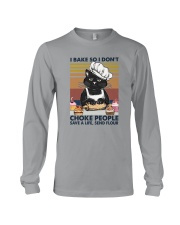 I BAKE SO I DON'T CHOKE PEOPLE VINTAGE Long Sleeve Tee tile
