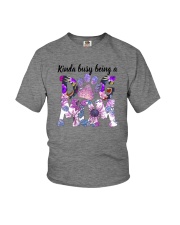 KINDA BUSY BEING A DOG MOM Youth T-Shirt tile