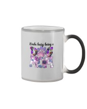 KINDA BUSY BEING A DOG MOM Color Changing Mug tile