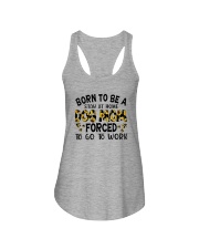 BORN TO BE A STAY AT HOME DOG MOM Ladies Flowy Tank tile
